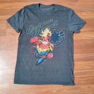 Captain Marvel Graphic T-Shirt Grey